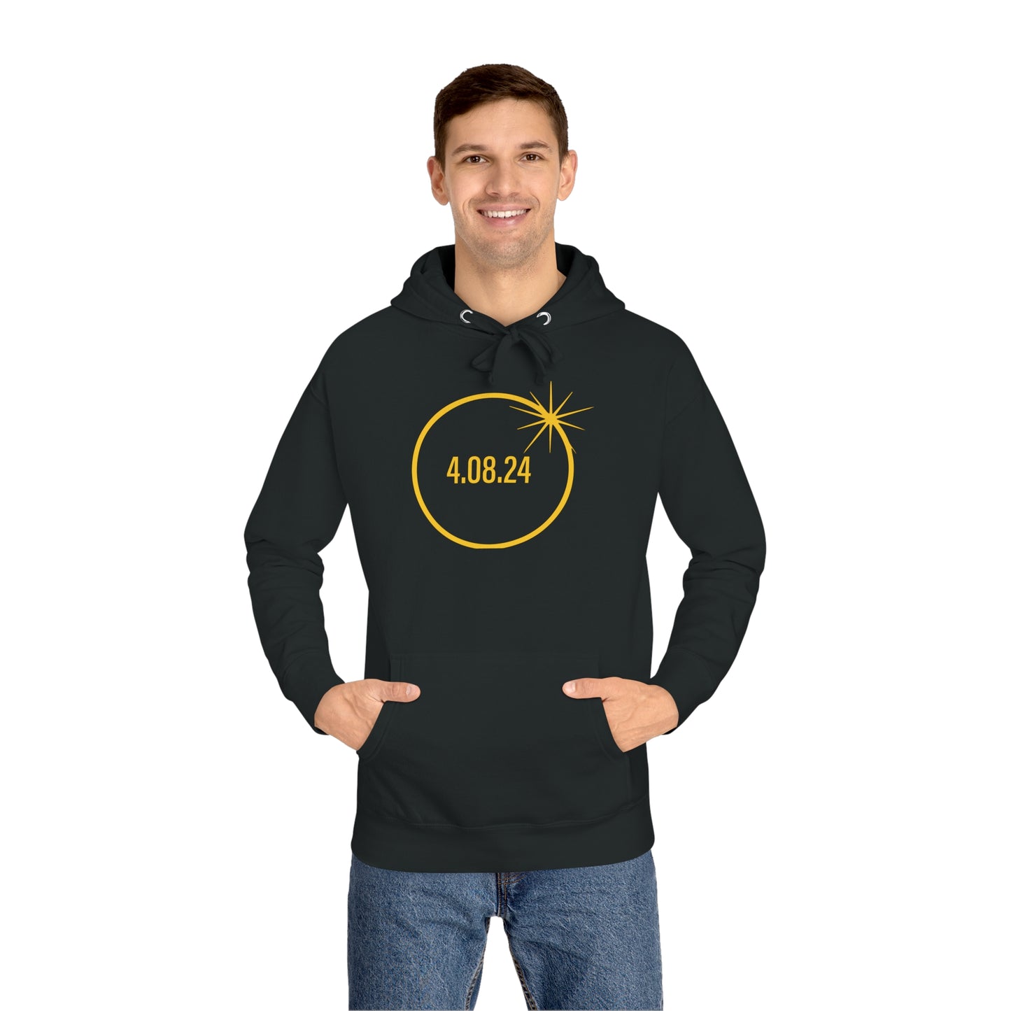 America Total Solar Eclipse Fleece Hoodie