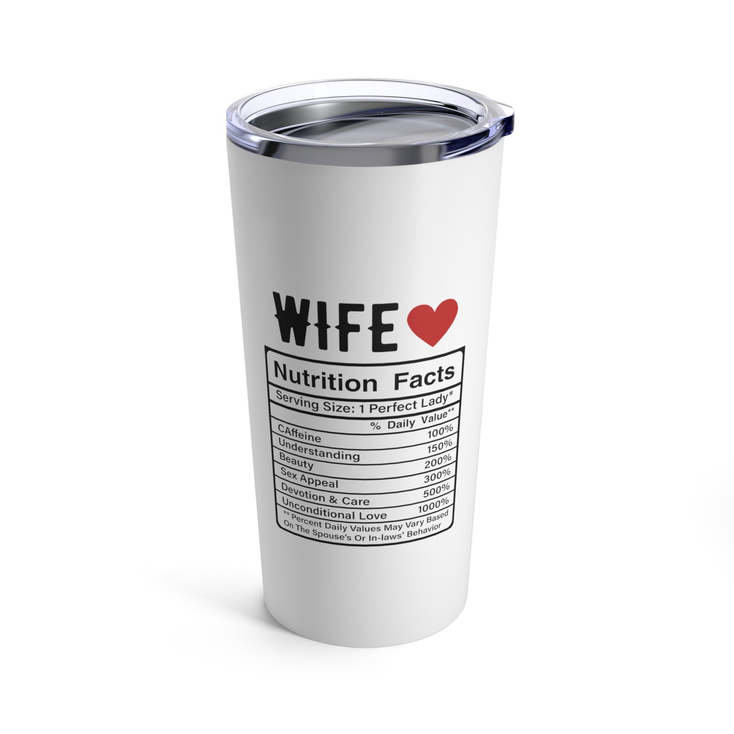 Wife Nutrition Facts Tumbler