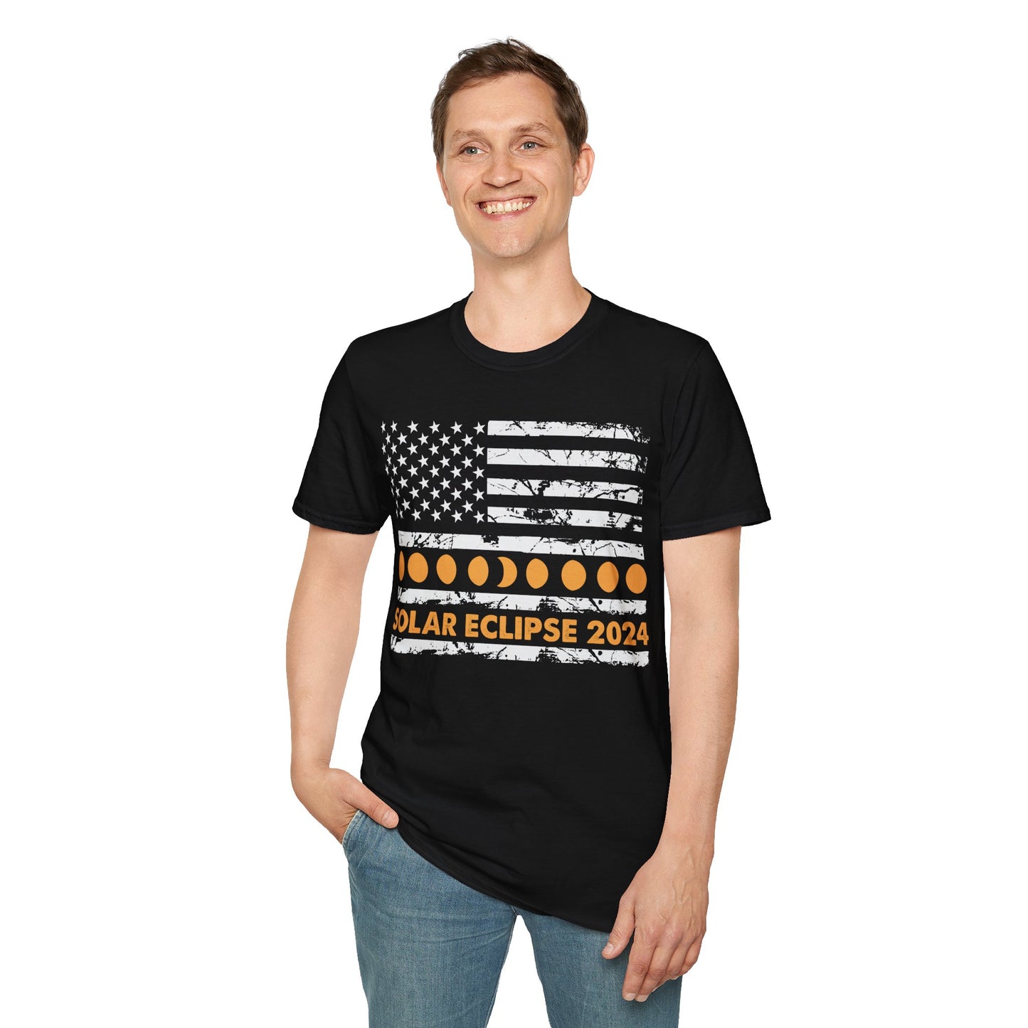 Totality Phases US American Flag T-Shirt