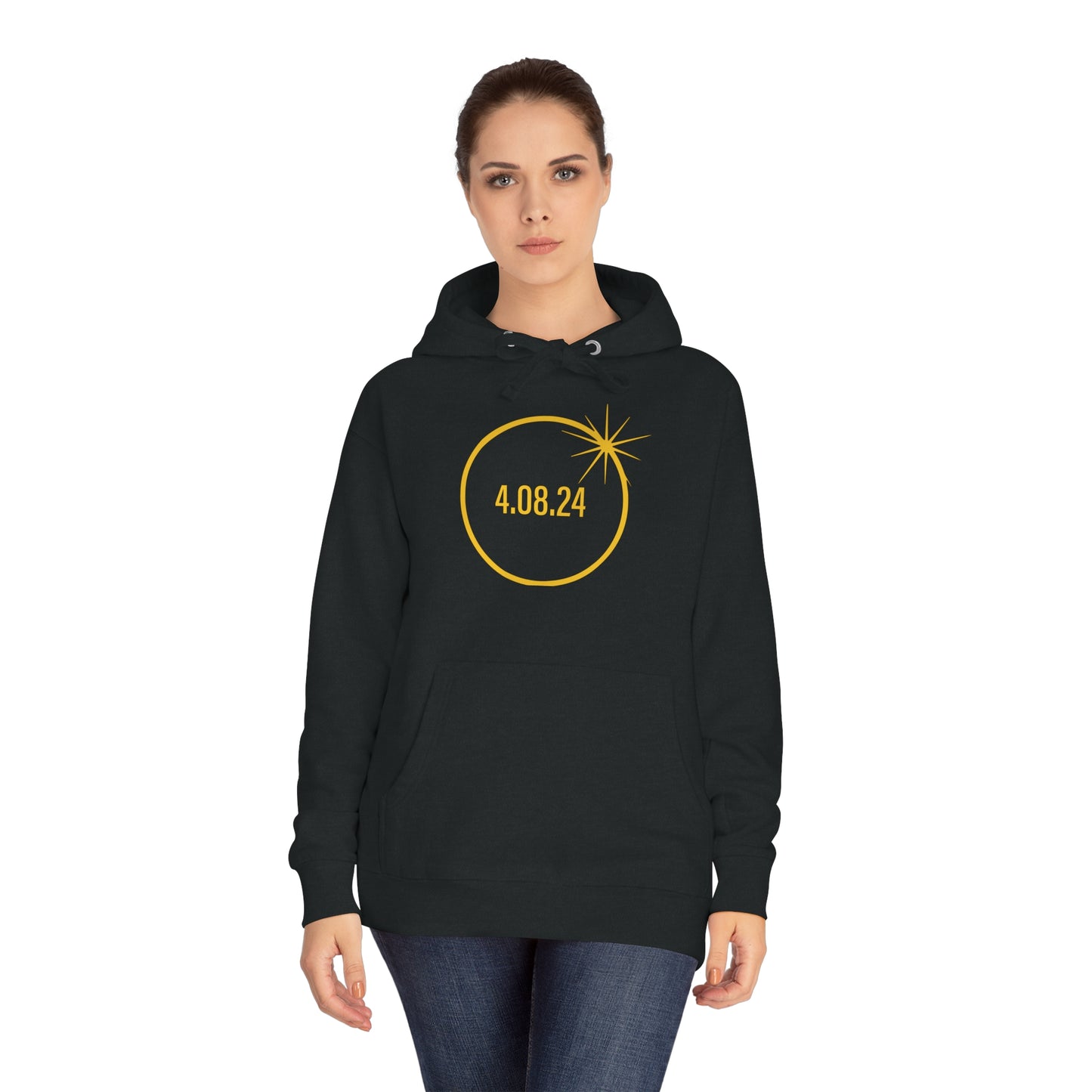 America Total Solar Eclipse Fleece Hoodie