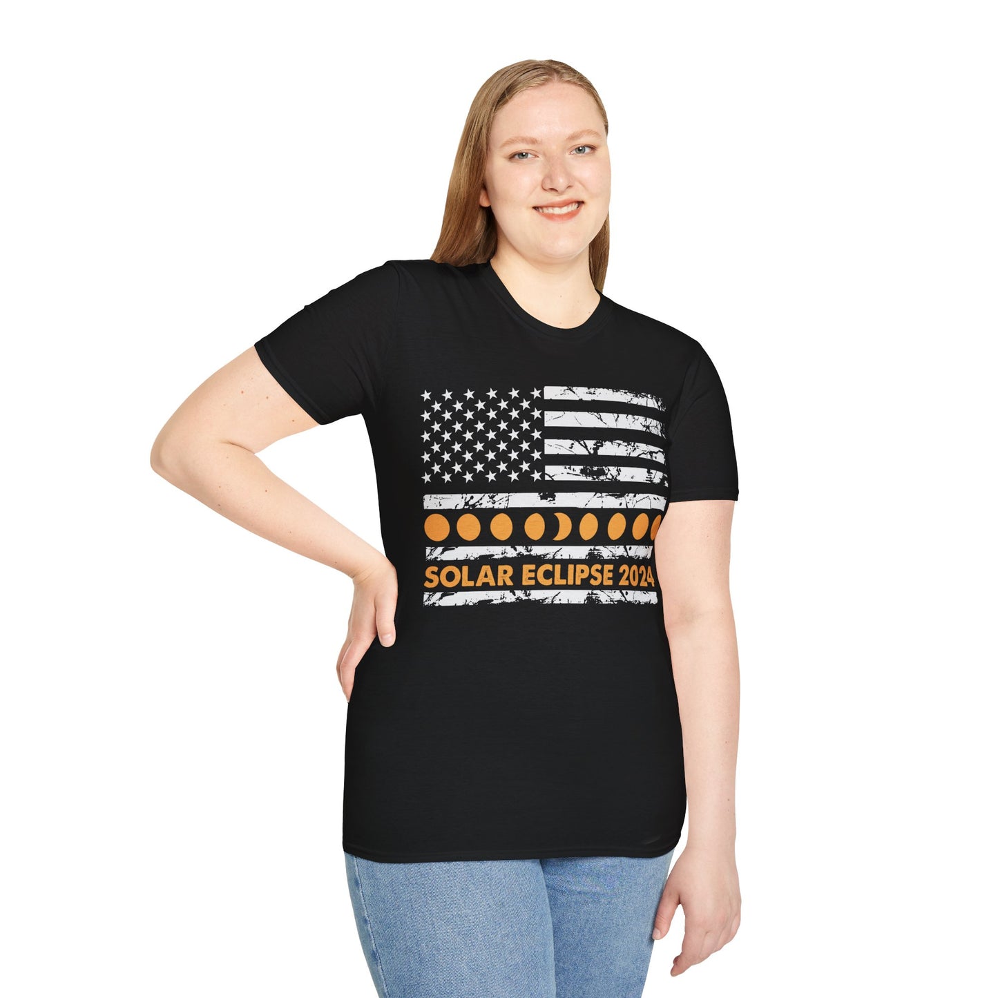 Totality Phases US American Flag T-Shirt