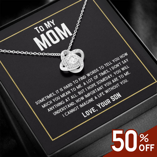 Beautiful Gift for Mom - "Love, Your Son" Necklace