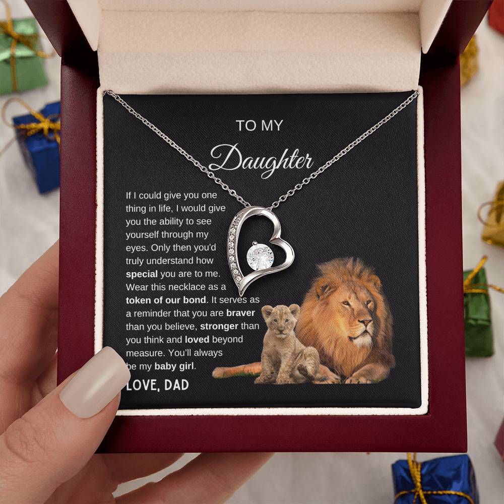 Beautiful Gift for Daughter "You'll always be my baby girl" Necklace