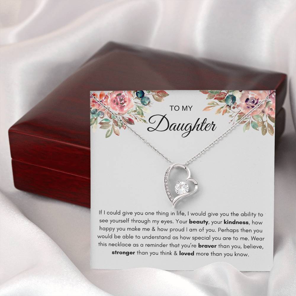 Beautiful Gift for Daughter "Loved More Than You Know" Necklace