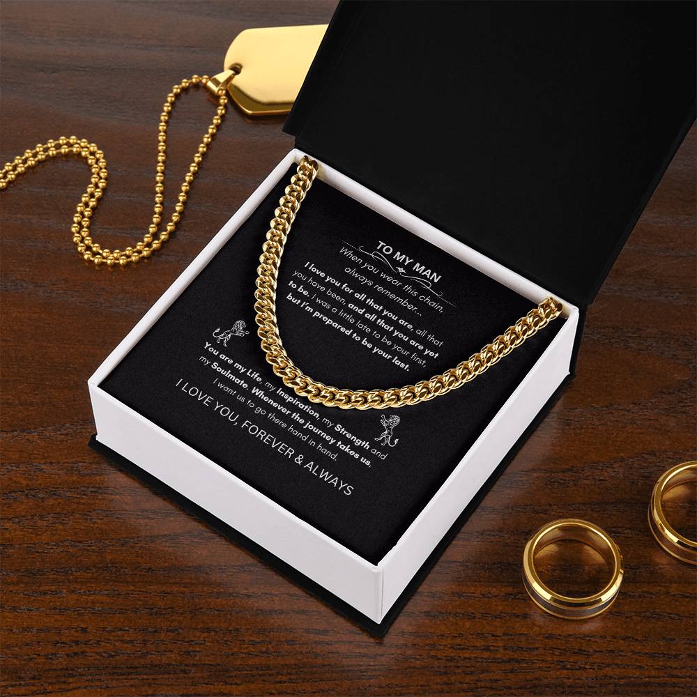 To My Man - Cuban Link Chain - Message Card