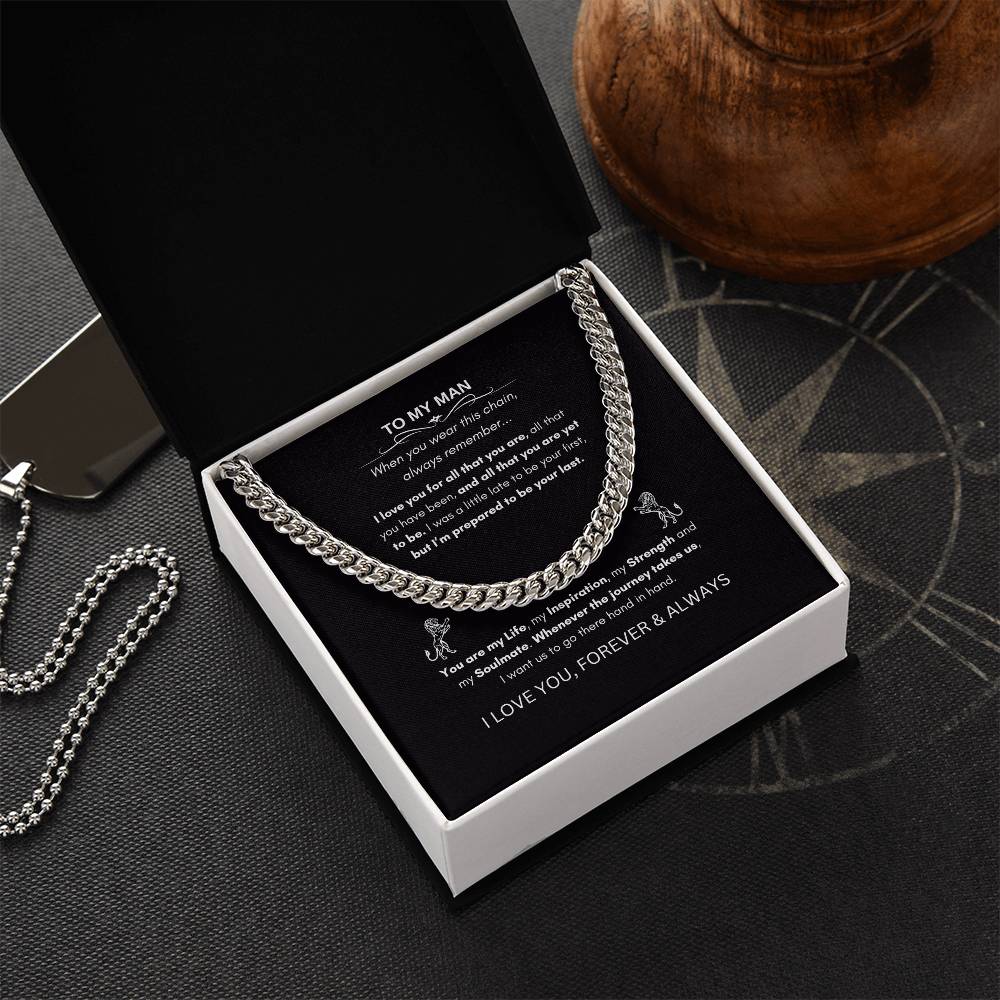 To My Man - Cuban Link Chain - Message Card