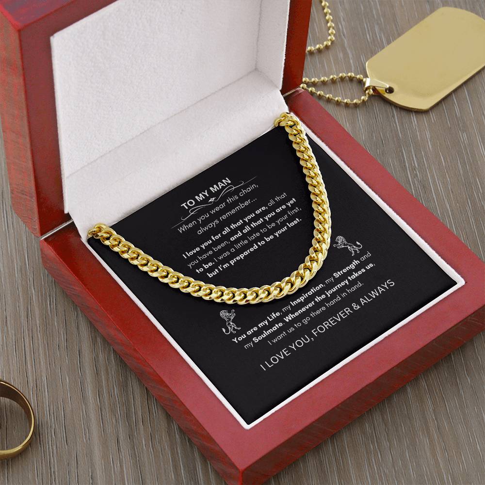 To My Man - Cuban Link Chain - Message Card