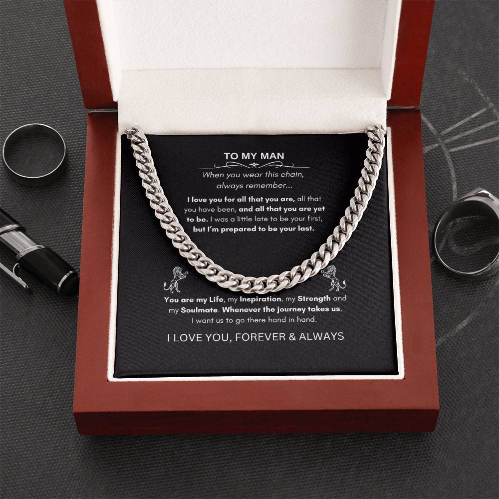 To My Man - Cuban Link Chain - Message Card