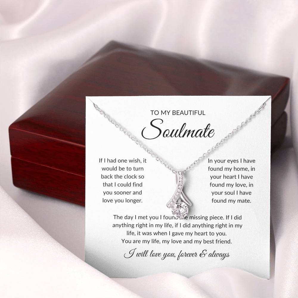 Beautiful Gift for Soulmate - "I will love you, forever & always" Necklace