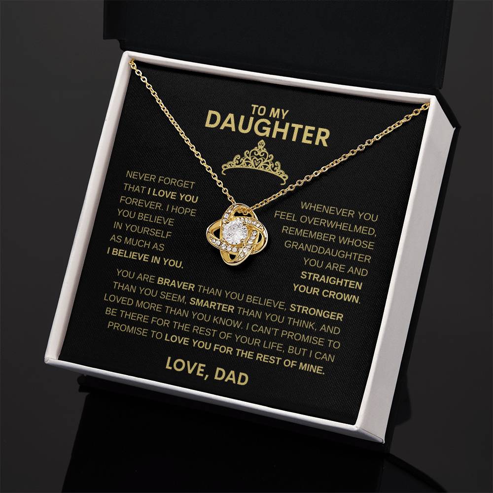 Beautiful Gift for Daughter From Dad "Never Forget That I believe in you" Necklace