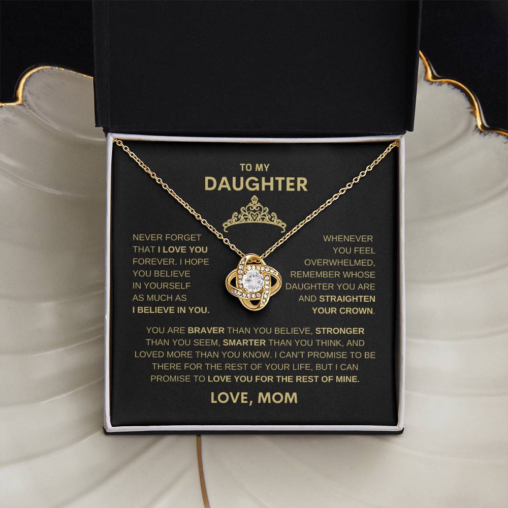 Beautiful Gift for Daughter From Mom " Never Forget That I Believe In You" Necklace