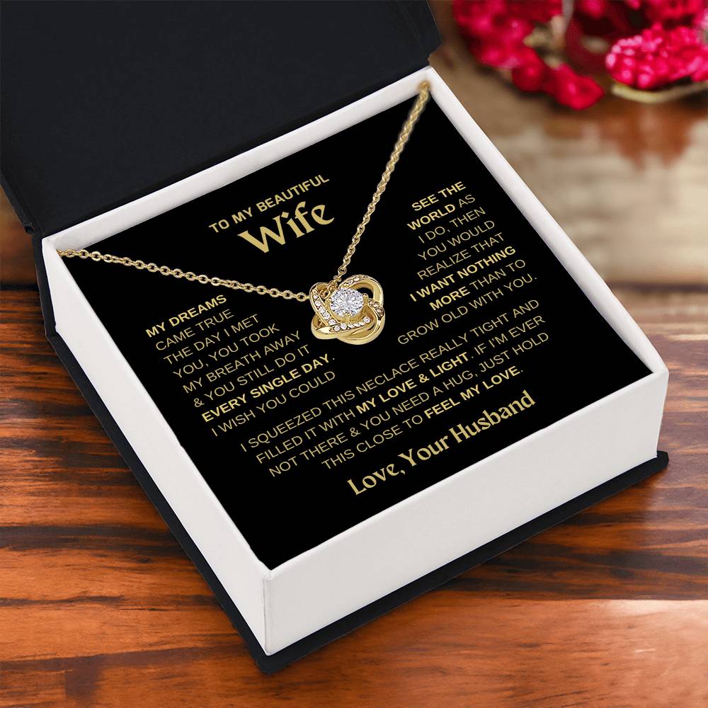 To My Beautiful Wife - "Love, Your Husband" Necklace