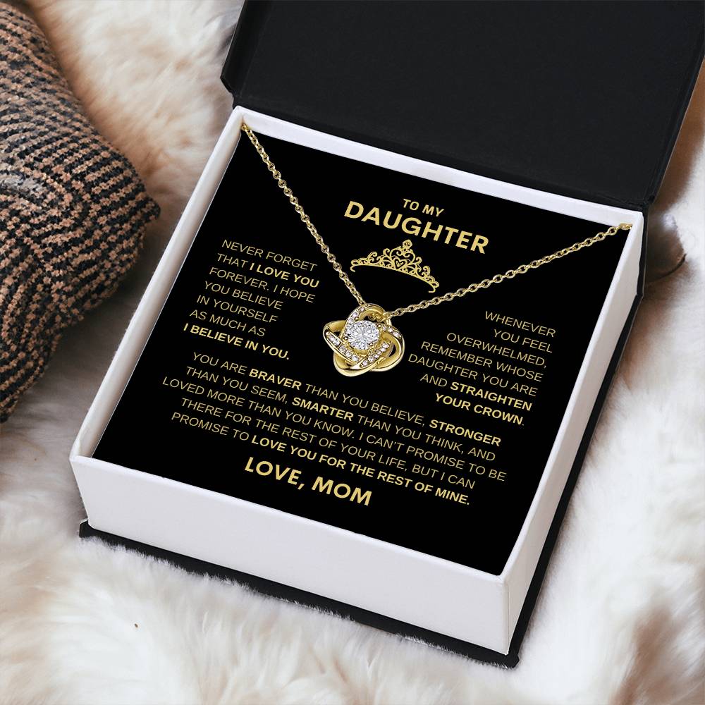 Beautiful Gift for Daughter From Mom " Never Forget That I Believe In You" Necklace