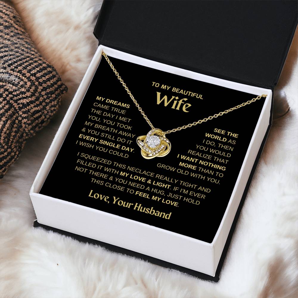 To My Beautiful Wife - "Love, Your Husband" Necklace