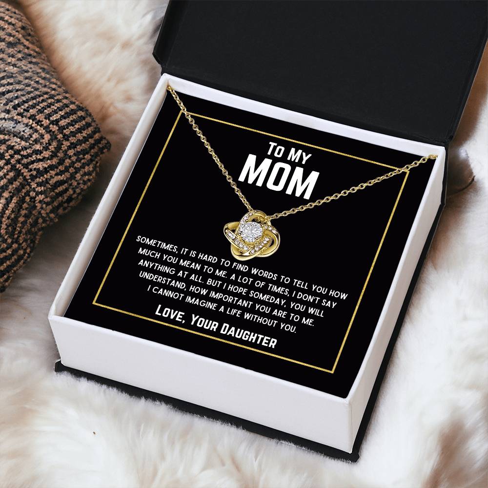 Beautiful Gift for Mom - "Love, Your Daughter" Necklace