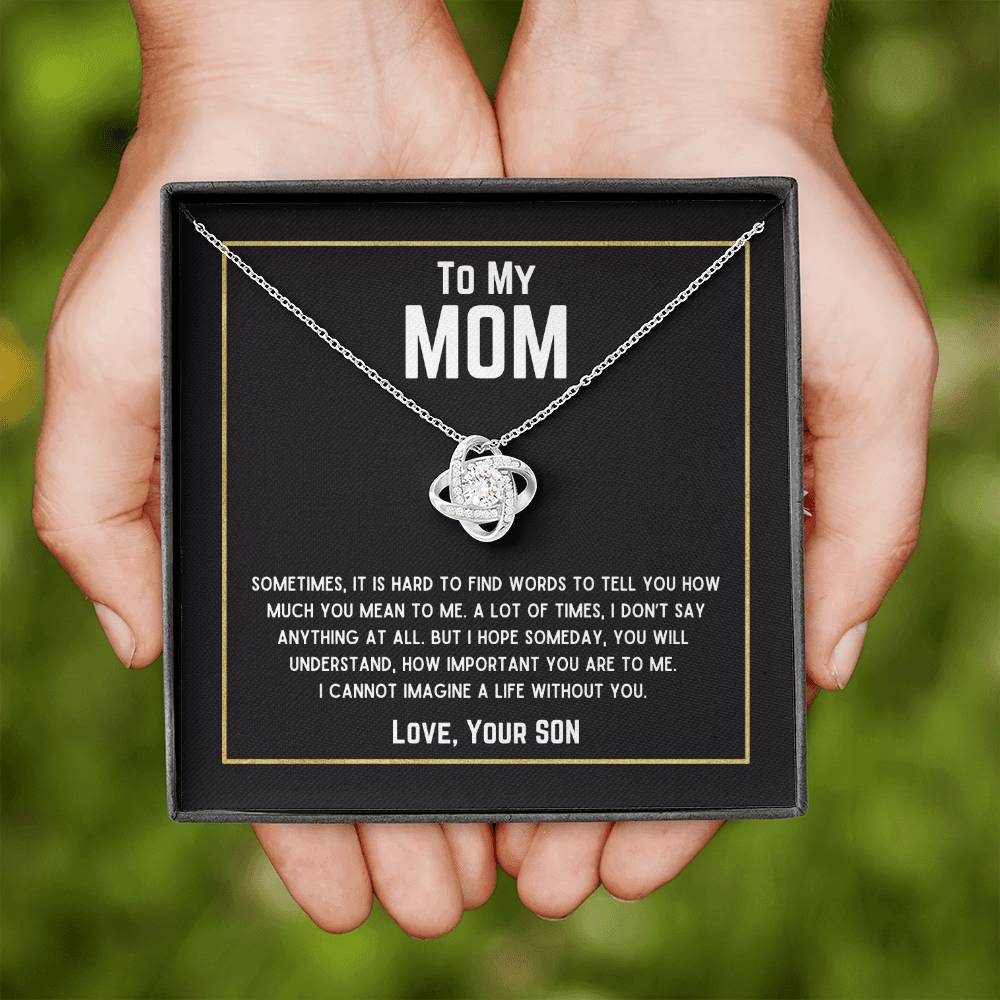 Beautiful Gift for Mom - "Love, Your Son" Necklace