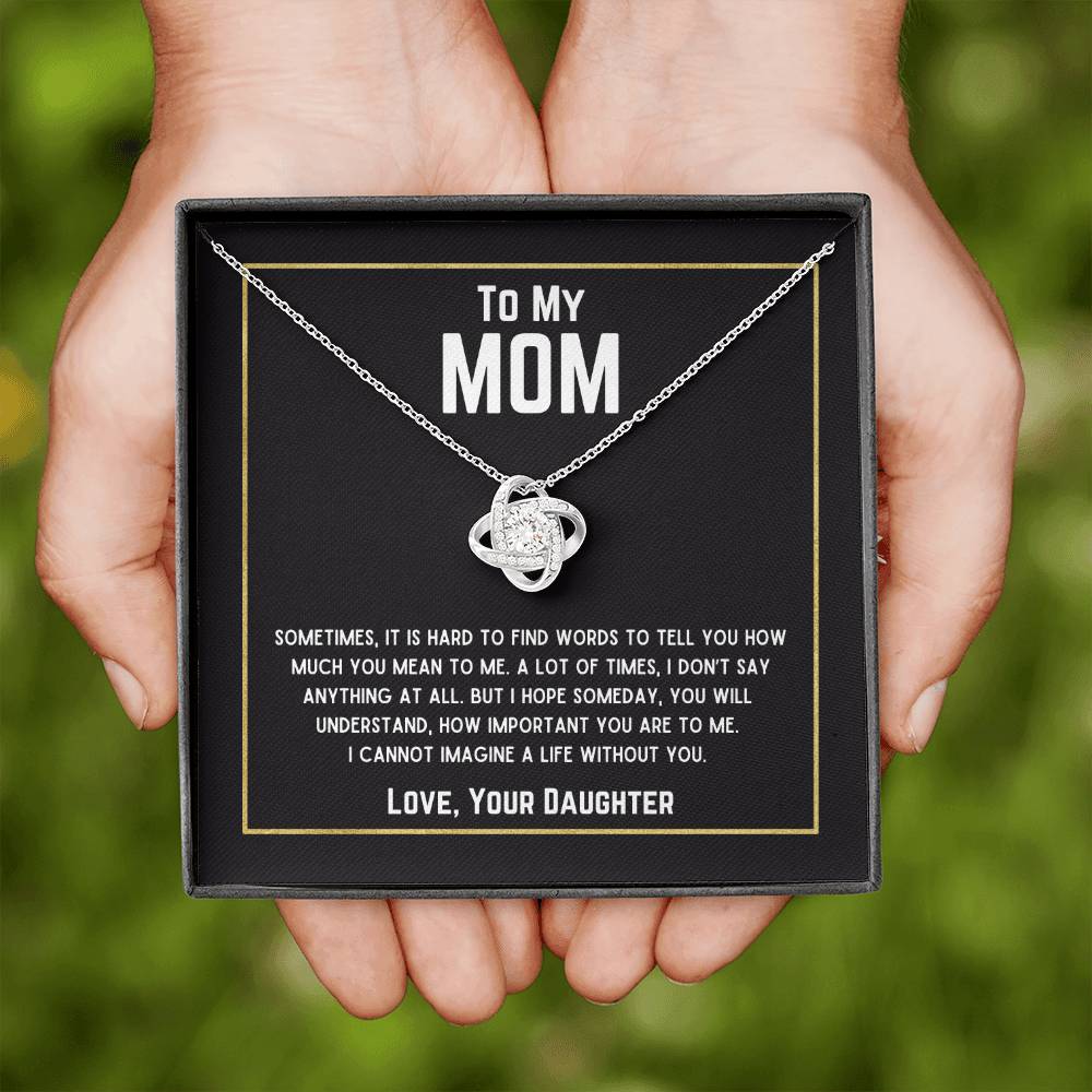 Beautiful Gift for Mom - "Love, Your Daughter" Necklace