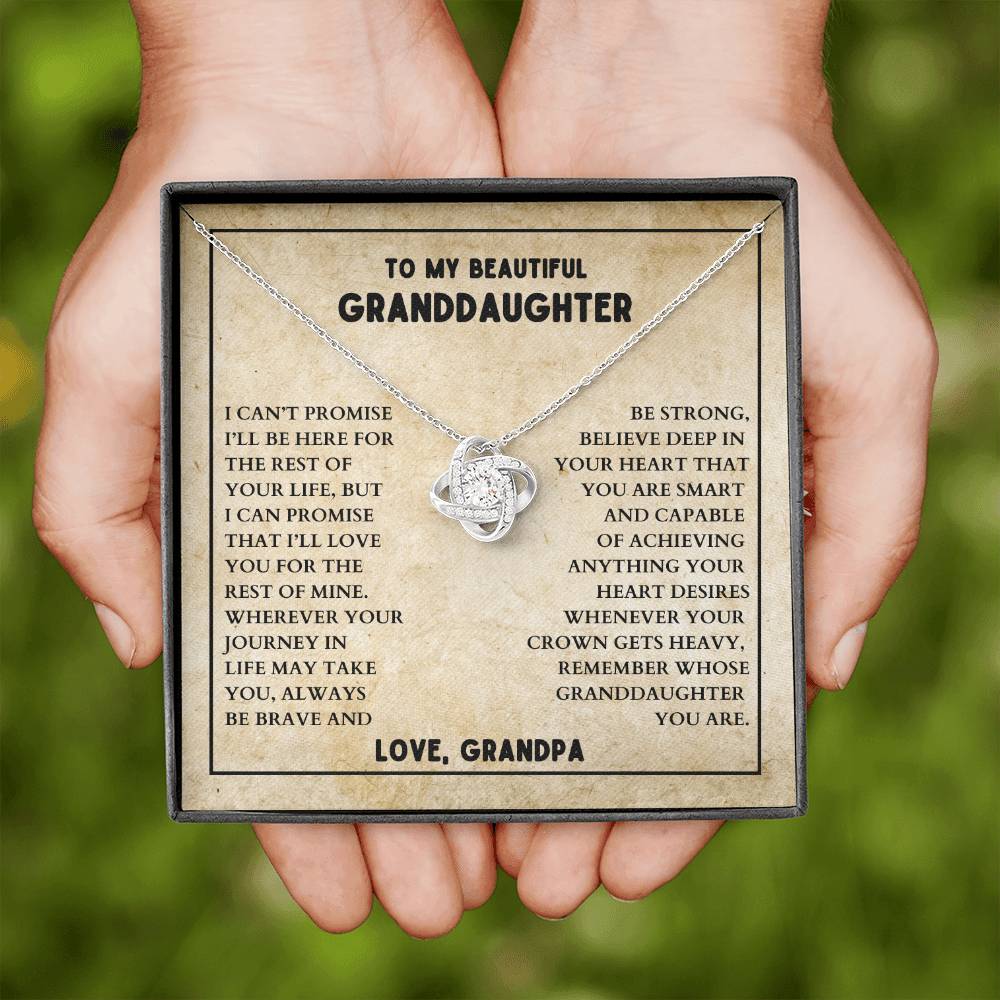 Beautiful Gift for Granddaughter - Love, Grandpa Necklace