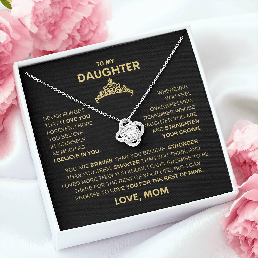 Beautiful Gift for Daughter From Mom " Never Forget That I Believe In You" Necklace