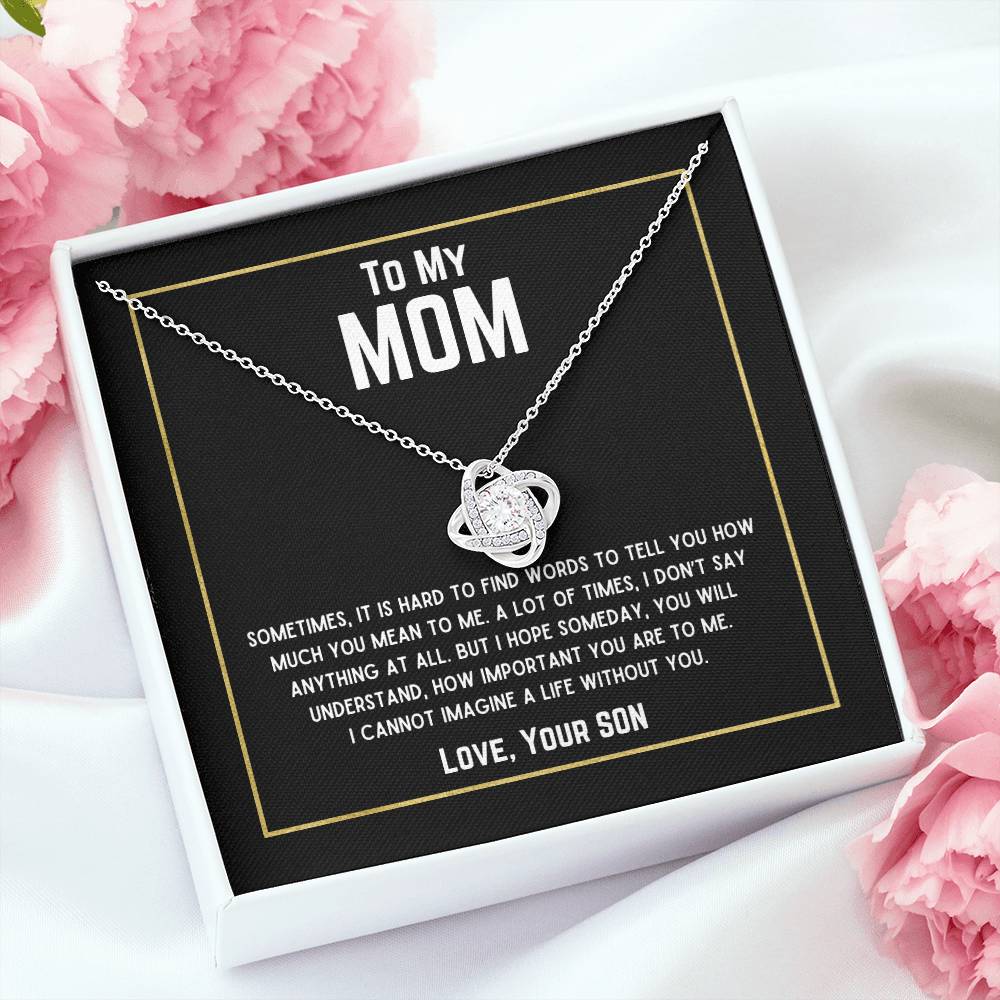 Beautiful Gift for Mom - "Love, Your Son" Necklace