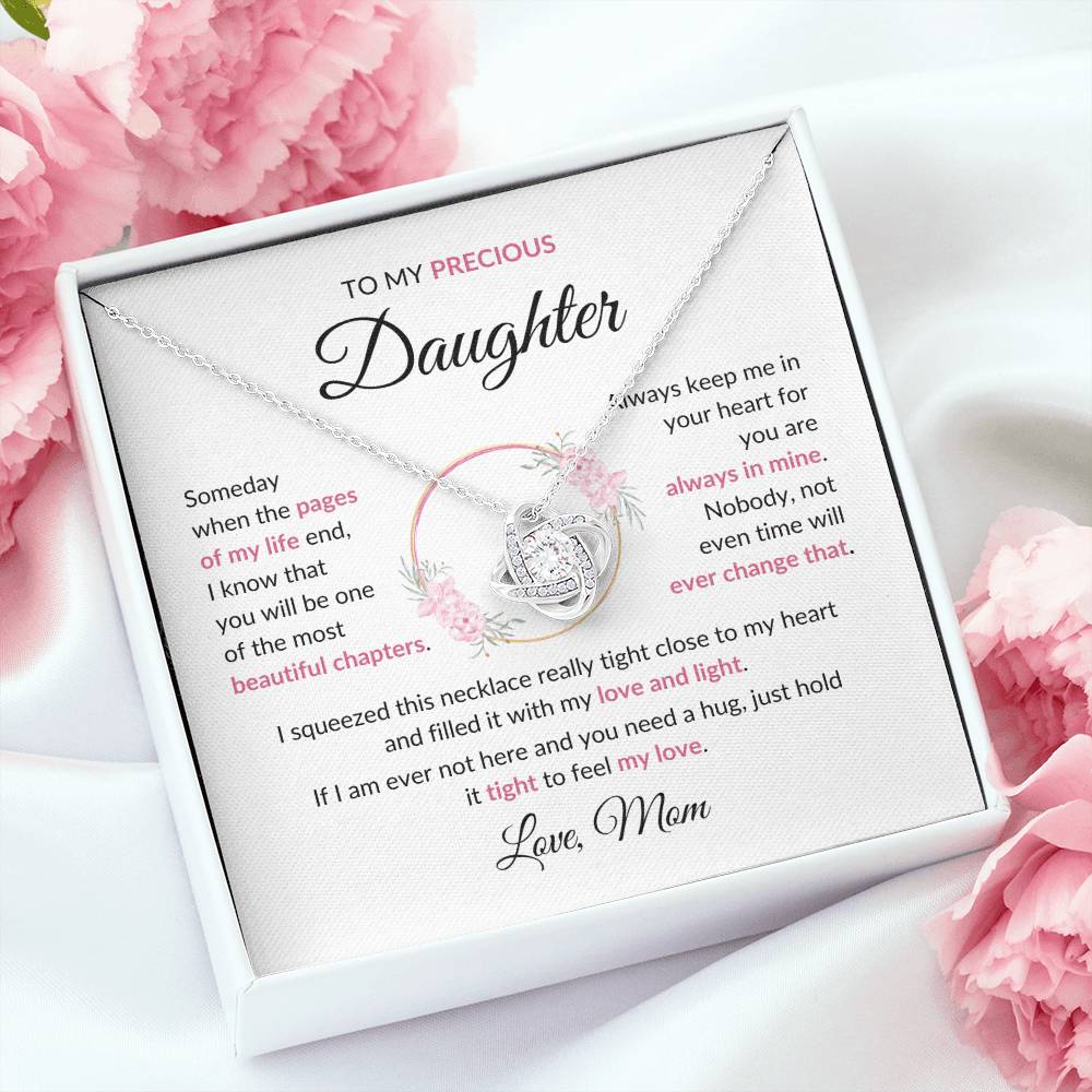 Beautiful Gift for Daughter - "Love, Mom" Necklace