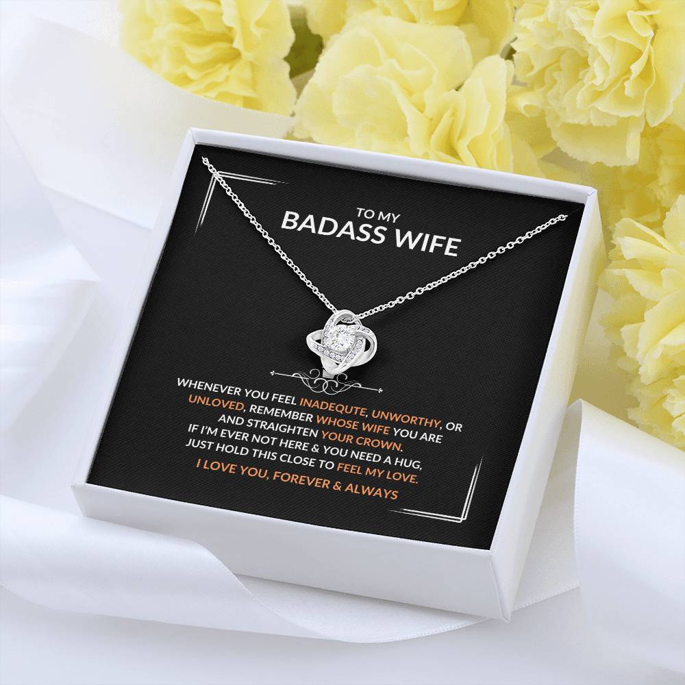 (LIMITED STOCK) To My Badass Wife - Love Knot Necklace