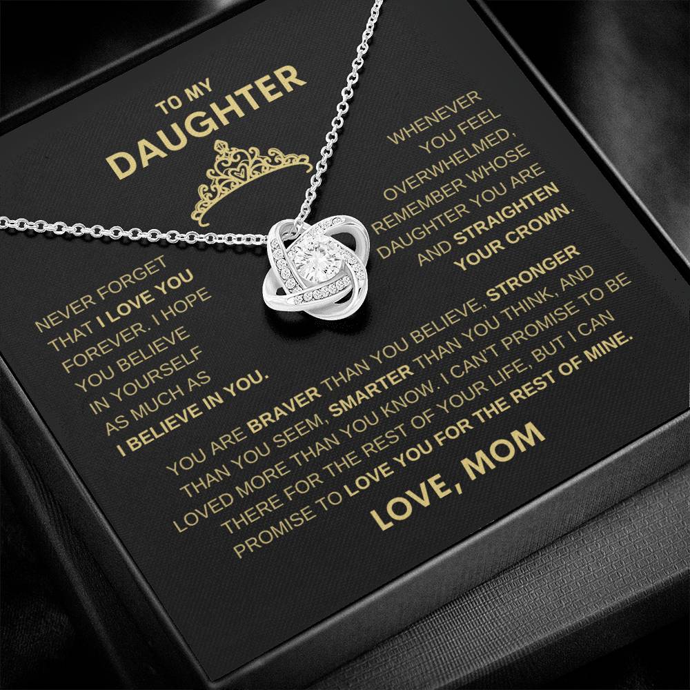 Beautiful Gift for Daughter From Mom " Never Forget That I Believe In You" Necklace