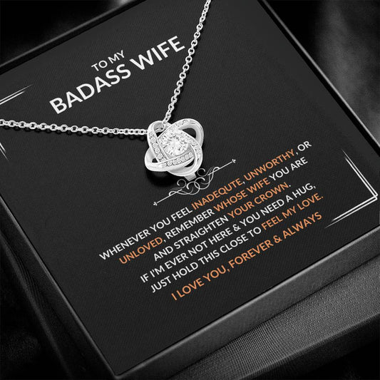 (LIMITED STOCK) To My Badass Wife - Love Knot Necklace