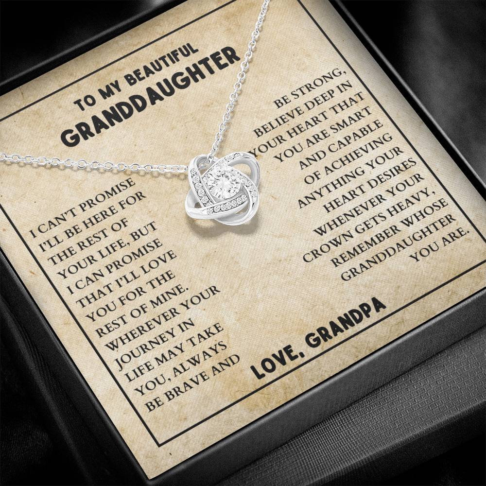 Beautiful Gift for Granddaughter - Love, Grandpa Necklace