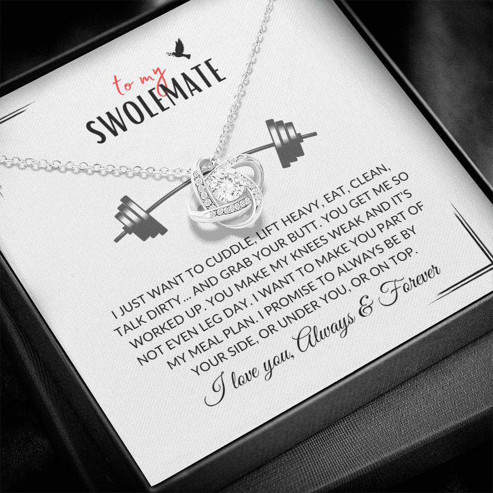 Gift "To my SWOLEMATE" - "Lift Heavy, Talk Dirty" Necklace