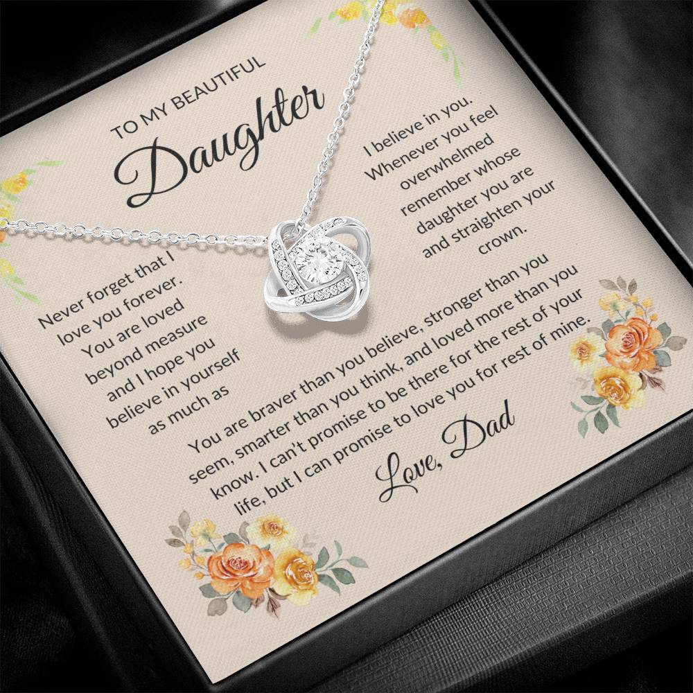 Beautiful Gift for Daughter, "Love Dad" Necklace