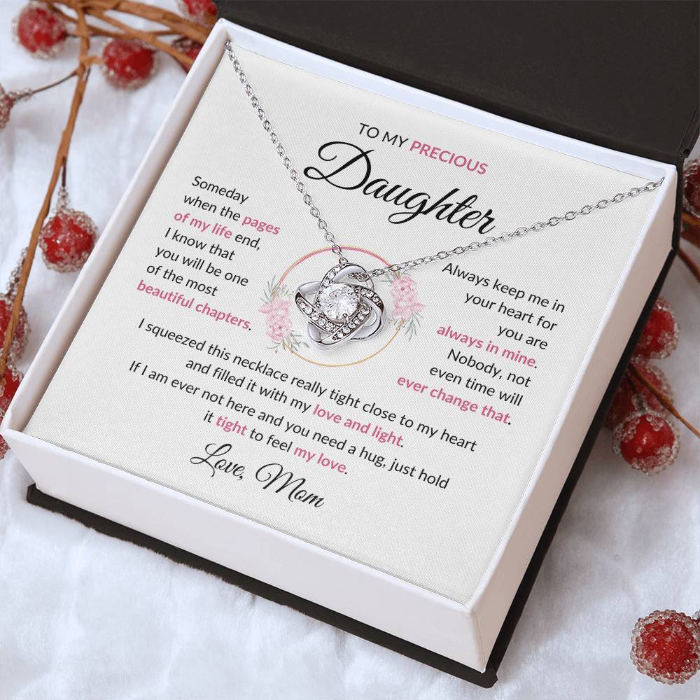 Beautiful Gift for Daughter - "Love, Mom" Necklace