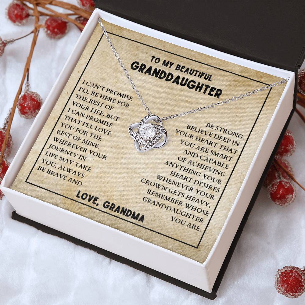 Beautiful Gift for Granddaughter - Love, Grandma Necklace