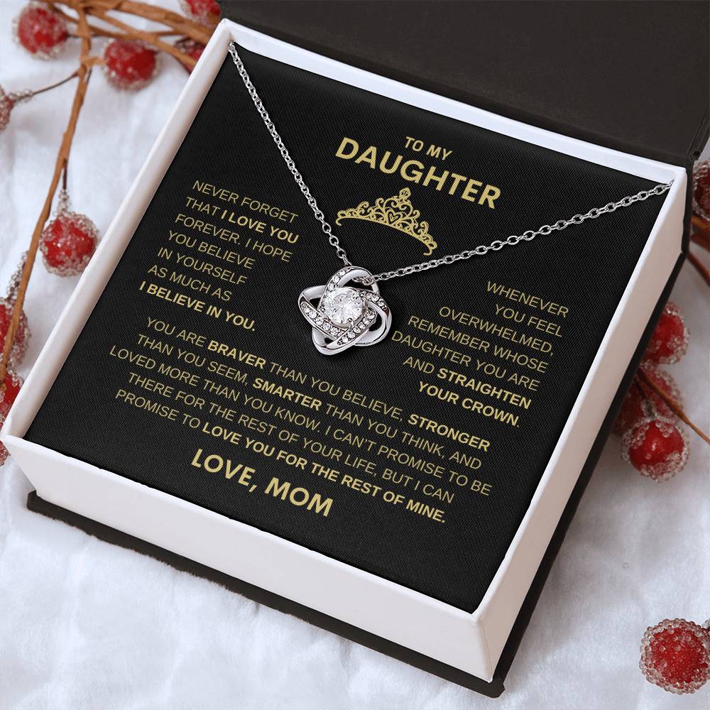 Beautiful Gift for Daughter From Mom " Never Forget That I Believe In You" Necklace