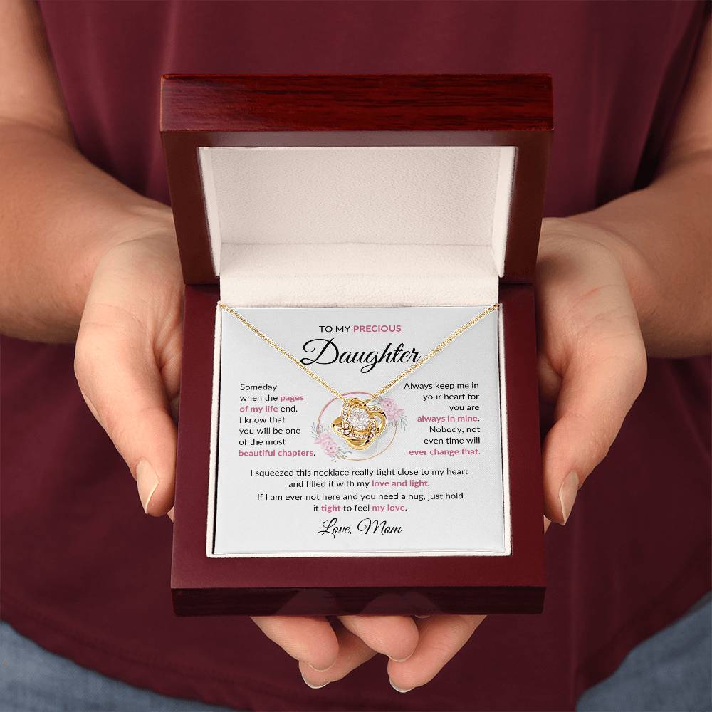 Beautiful Gift for Daughter - "Love, Mom" Necklace