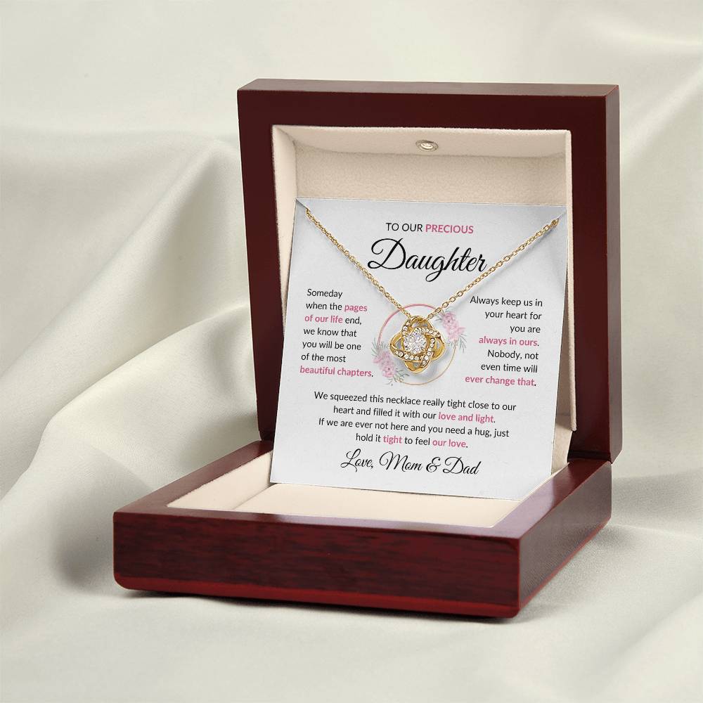 Beautiful Gift for Daughter - "Love, Mom & Dad" Necklace