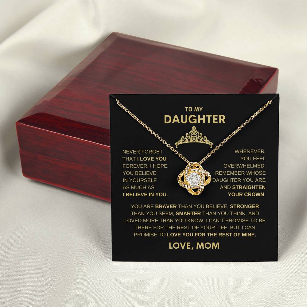 Beautiful Gift for Daughter From Mom " Never Forget That I Believe In You" Necklace