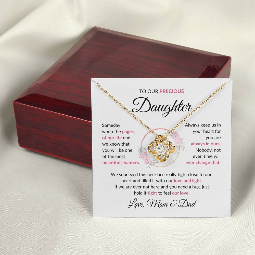 Beautiful Gift for Daughter - "Love, Mom & Dad" Necklace