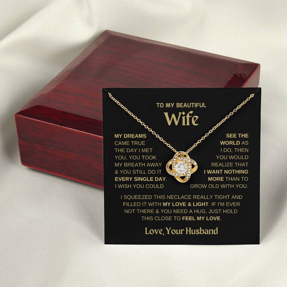 To My Beautiful Wife - "Love, Your Husband" Necklace