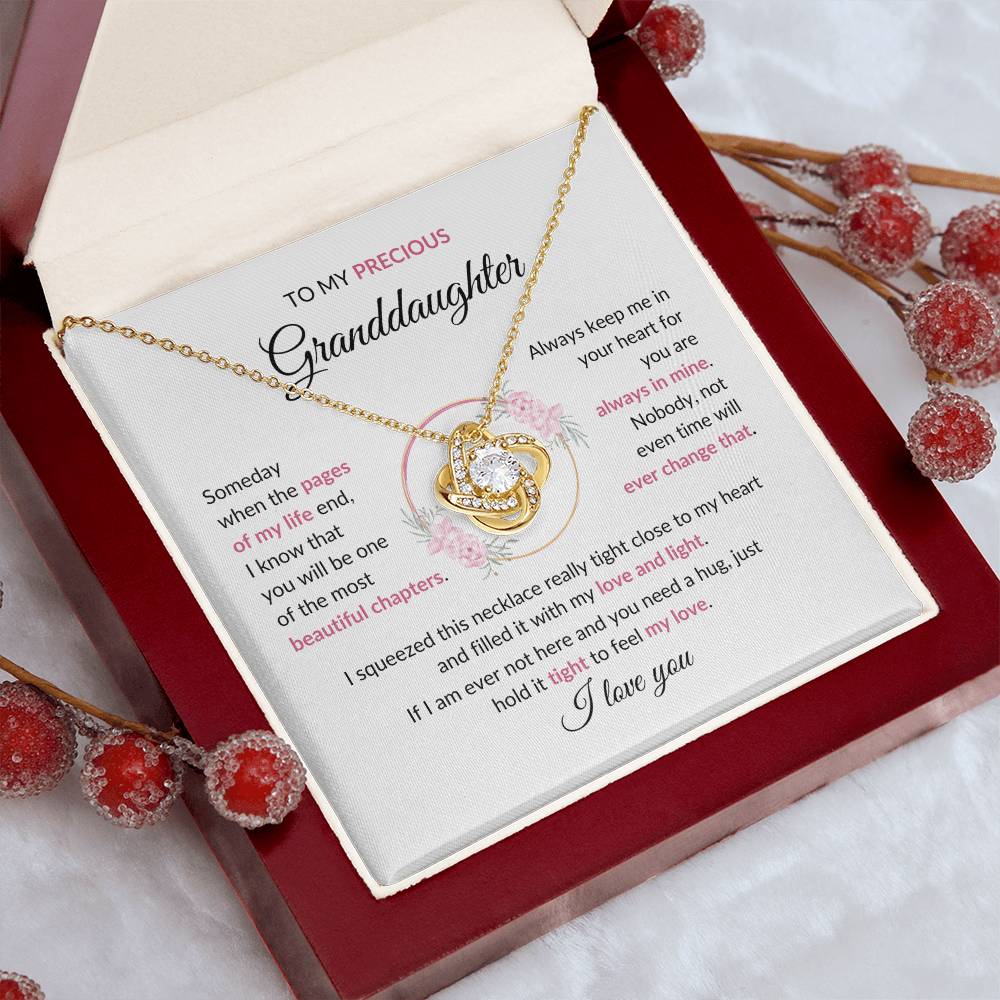 Beautiful Gift for Granddaughter - "you are always in my heart" Necklace