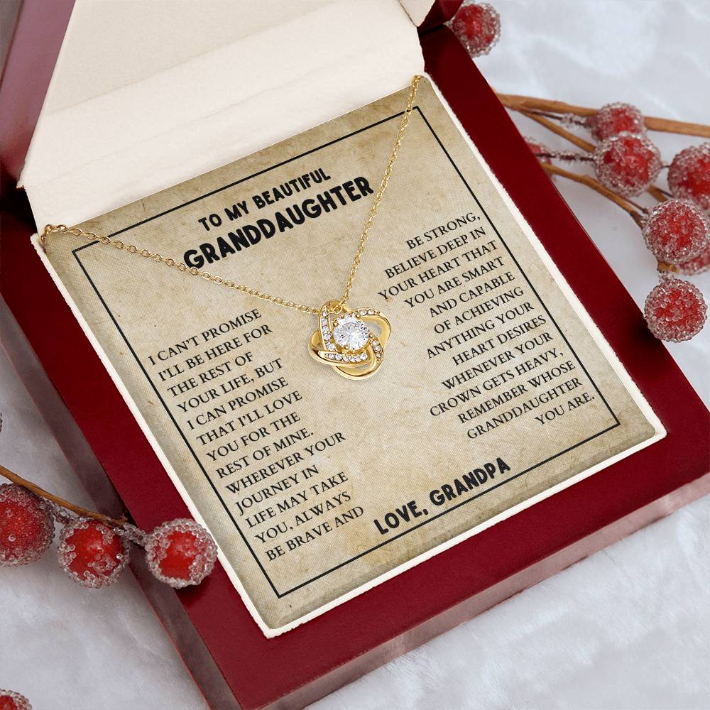 Beautiful Gift for Granddaughter - Love, Grandpa Necklace