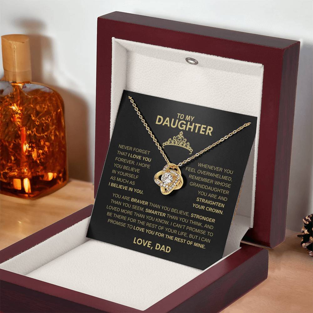 Beautiful Gift for Daughter From Dad "Never Forget That I believe in you" Necklace