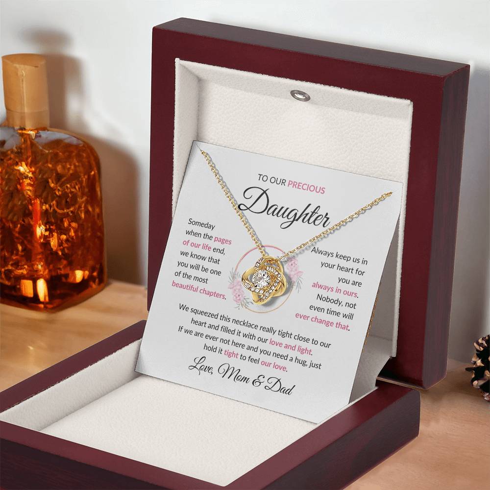 Beautiful Gift for Daughter - "Love, Mom & Dad" Necklace