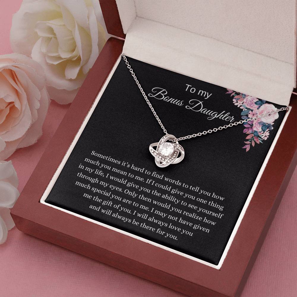 Gift for Bonus Daughter - "How Much You Mean To Me" Necklace