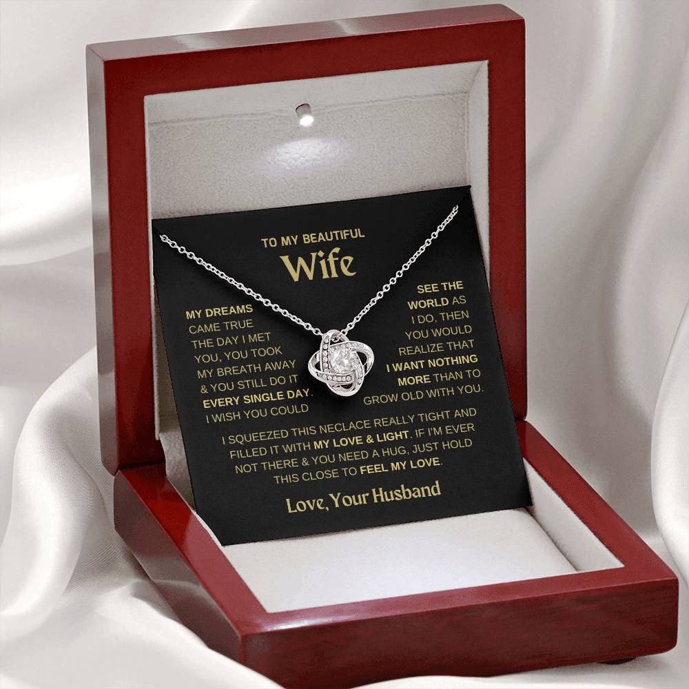 To My Beautiful Wife - "Love, Your Husband" Necklace