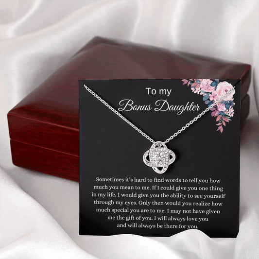 Gift for Bonus Daughter - "How Much You Mean To Me" Necklace