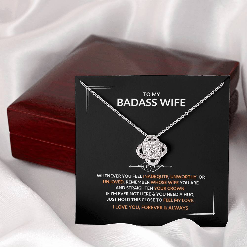 (LIMITED STOCK) To My Badass Wife - Love Knot Necklace