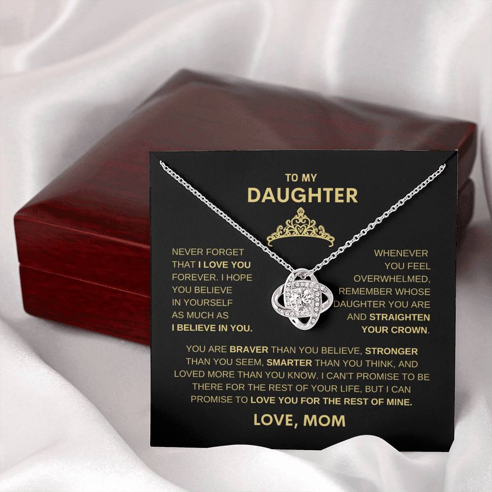 Beautiful Gift for Daughter From Mom " Never Forget That I Believe In You" Necklace