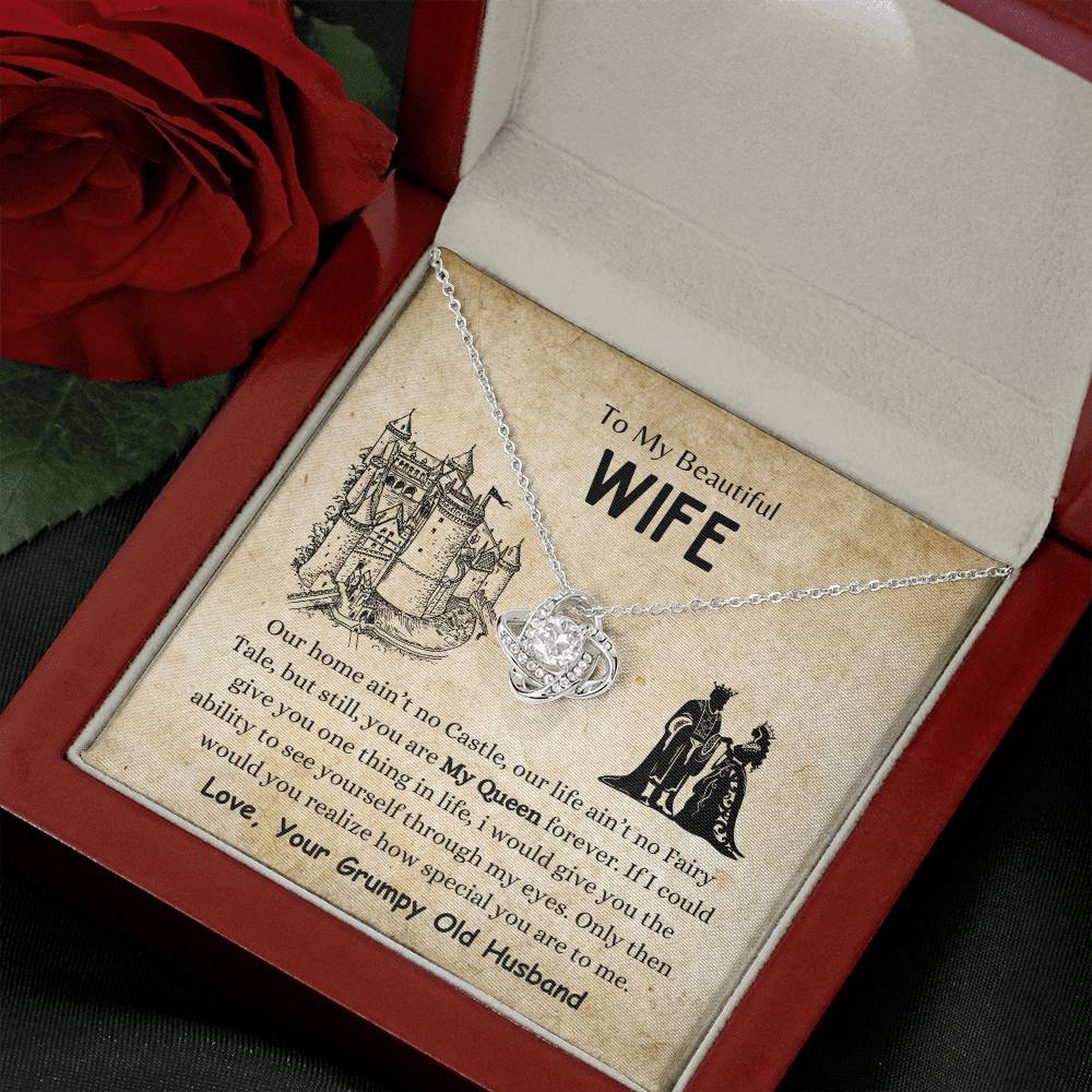 Beautiful Gift for Wife - "You are My Queen forever" Necklace