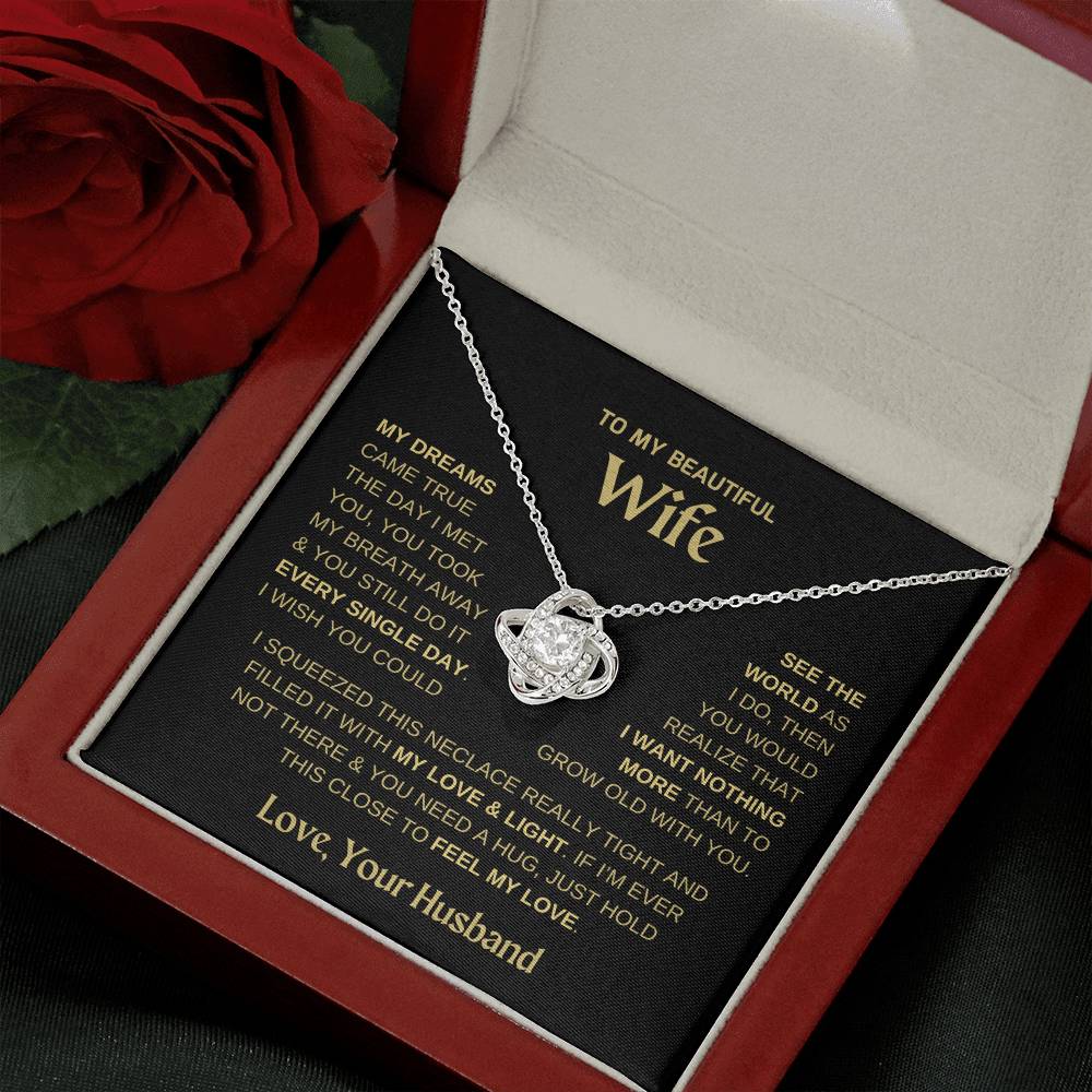 To My Beautiful Wife - "Love, Your Husband" Necklace